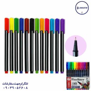 عکس نوشت افزار روان نویس نوک نمدی 12 رنگ 1388