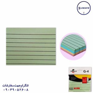 عکس کاغذ یادداشت چسب دار ( استیکر ) نوت معمولی خط دار 76*101