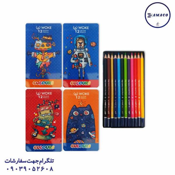 عکس مدادرنگی مداد رنگی 12 فلز (96) وک