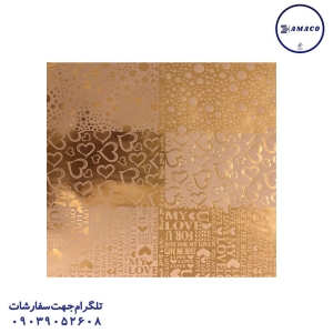 عکس لوازم جشن کاغذکادو کرافت طلاکوب