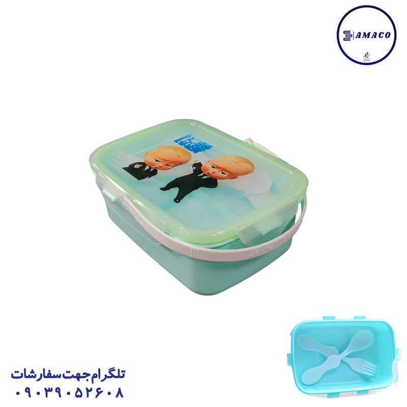 خرید ظرف غذا یک طبقه 4 قفل عکس لوازم مهدکودک ظرف غذا یک طبقه 4 قفل