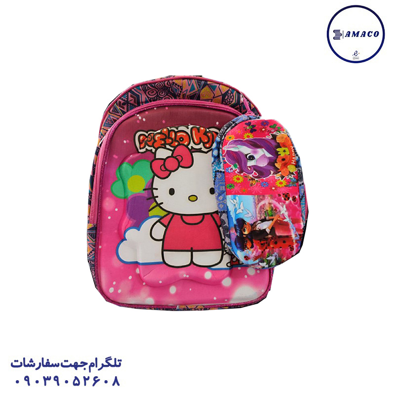 خرید کیف مدرسه ای رنگی قلبی و جامدادی دار (کد14)(ک) عکس محصولات P.P (طلقی) کیف مدرسه ای رنگی قلبی و جامدادی دار (کد14)(ک)