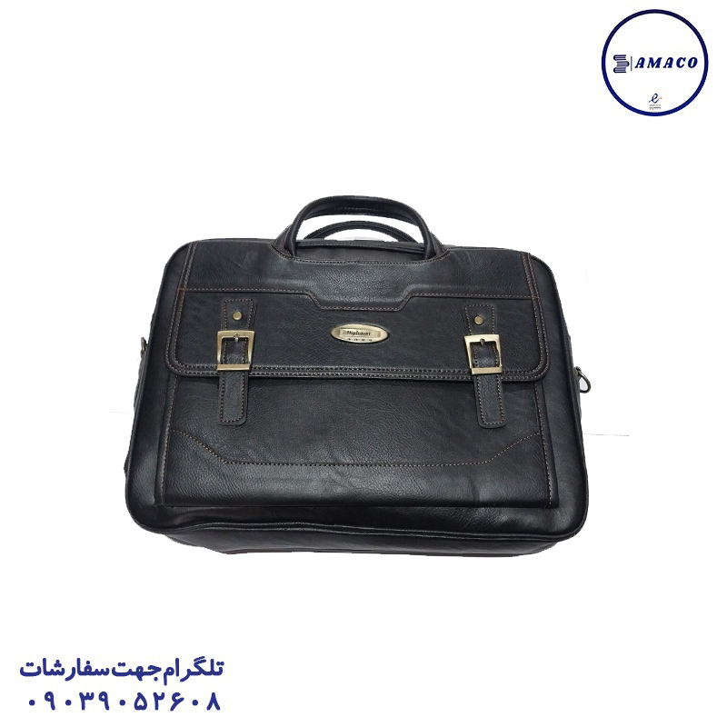 خرید کیف اداری چرم دو سگک (کد23)(ک) عکس محصولات P.P (طلقی) کیف اداری چرم دو سگک (کد23)(ک)