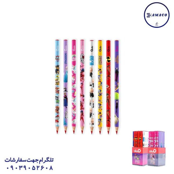 عکس مداد مداد قرمز طرحدار 72 عددی کویلو