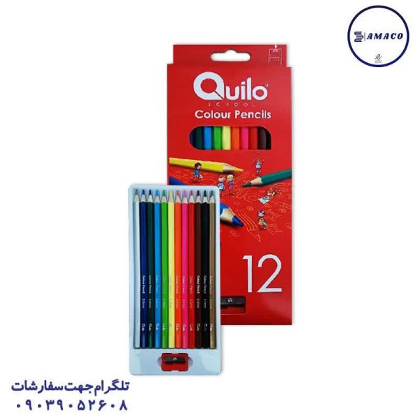 عکس نوشت افزار مداد رنگی 12 مقوا 634157 کویلو