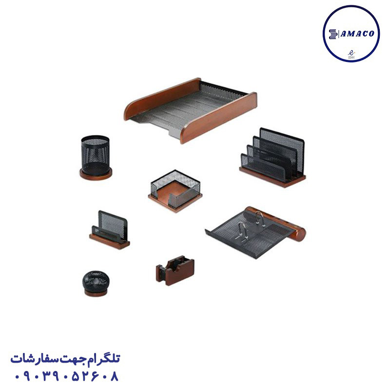 خرید ست اداری رومیزی 8 تکه با کازیو رایکا عکس ملزومات اداری ست اداری رومیزی 8 تکه با کازیو رایکا
