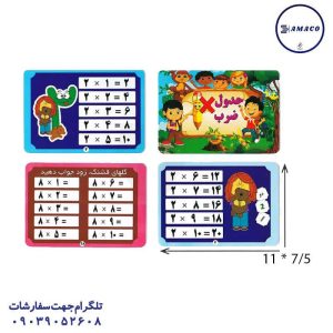 عکس لوازم کمک آموزشی فلش کارت ضرب کوچک