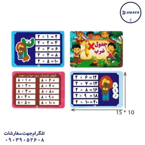 عکس لوازم کمک آموزشی فلش کارت ضرب بزرگ