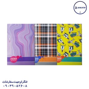 عکس دفتر فنری دفتر 100 خطی رحلی تکرنگ فنری   310 آونگ