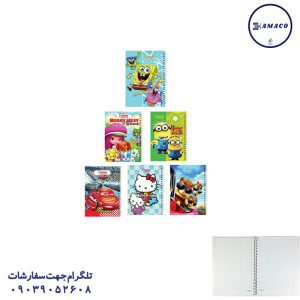 عکس دفتر فنری دفتر 50 شطرنجی ریز فنری  510 آونگ