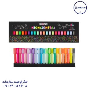 عکس نوشت افزار ماژیک فسفری کلاسیک 23 عددی  92318 اسکول فنس