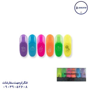 عکس نوشت افزار ماژیک فسفری مینی میوه ای  92319 اسکول فنس