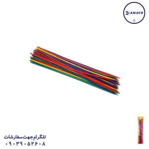 عکس لوازم کمک آموزشی سیخ چوبی رنگی