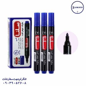 عکس نوشت افزار ماژیک معمولی آبی سر گرد سلنا