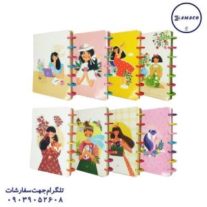 عکس کاغذ یادداشت چسب دار ( استیکر ) هپی نوت دکمه ای طلقی 100 برگ 20*14 کد 005 آبرنگ