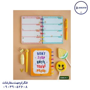 عکس دفتر پلنر هپی پلنر دکمه ای 100 برگ 20*14 آبرنگ