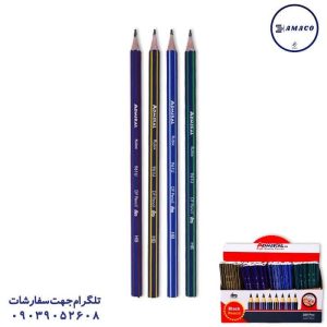 عکس نوشت افزار مداد مشکی مخطط روبیکس ادمیرال