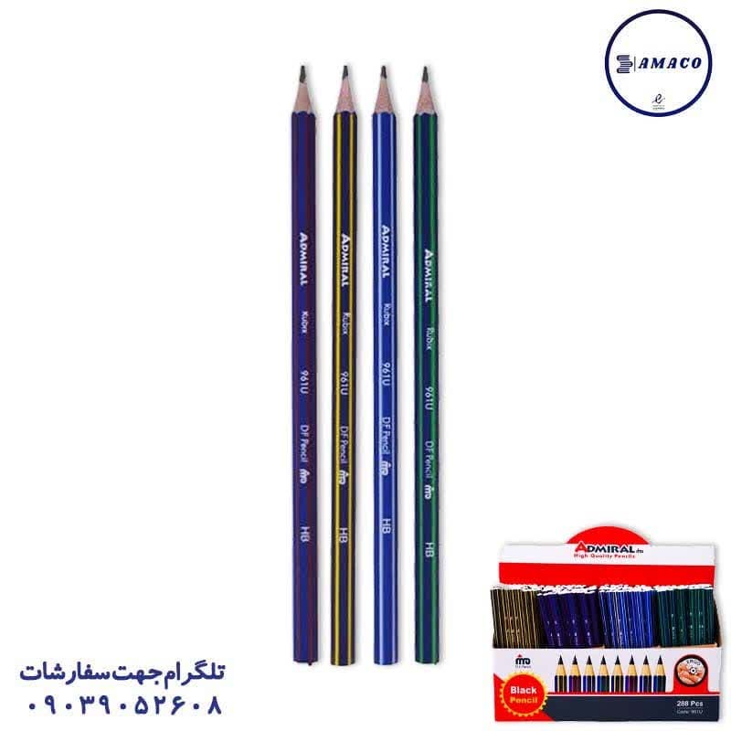 خرید مداد مشکی مخطط روبیکس ادمیرال عکس نوشت افزار مداد مشکی مخطط روبیکس ادمیرال