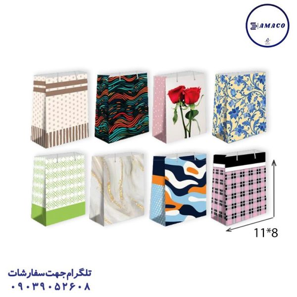 عکس لوازم جشن ساک کادویی سایز مینی  (8*11) آذین