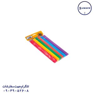 عکس لوازم کمک آموزشی نی رنگی پلاستیکی 100 عددی