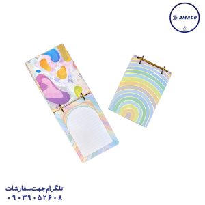 عکس دفترچه نوت رینگ 2 حلقه بالابازشو  1317 سویل