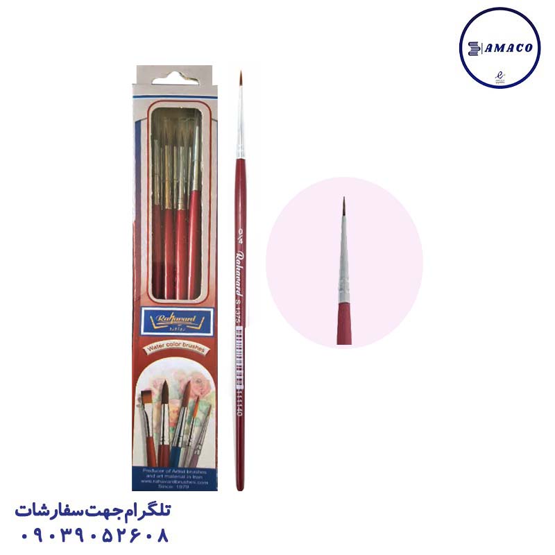 خرید قلم مو دسته قرمز سایز 0.4 رهاورد عکس پالت و قلم مو قلم مو دسته قرمز سایز 0.4 رهاورد