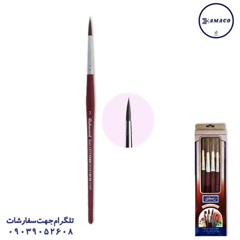 خرید قلم مو دسته قرمز سایز 7 رهاورد عکس لوازم هنری قلم مو دسته قرمز سایز 7 رهاورد