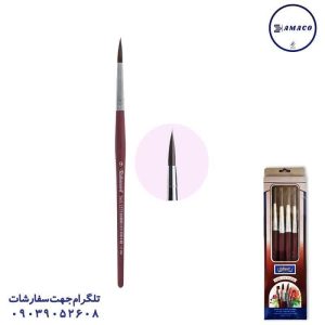 عکس لوازم هنری قلم مو دسته قرمز سایز 9 رهاورد