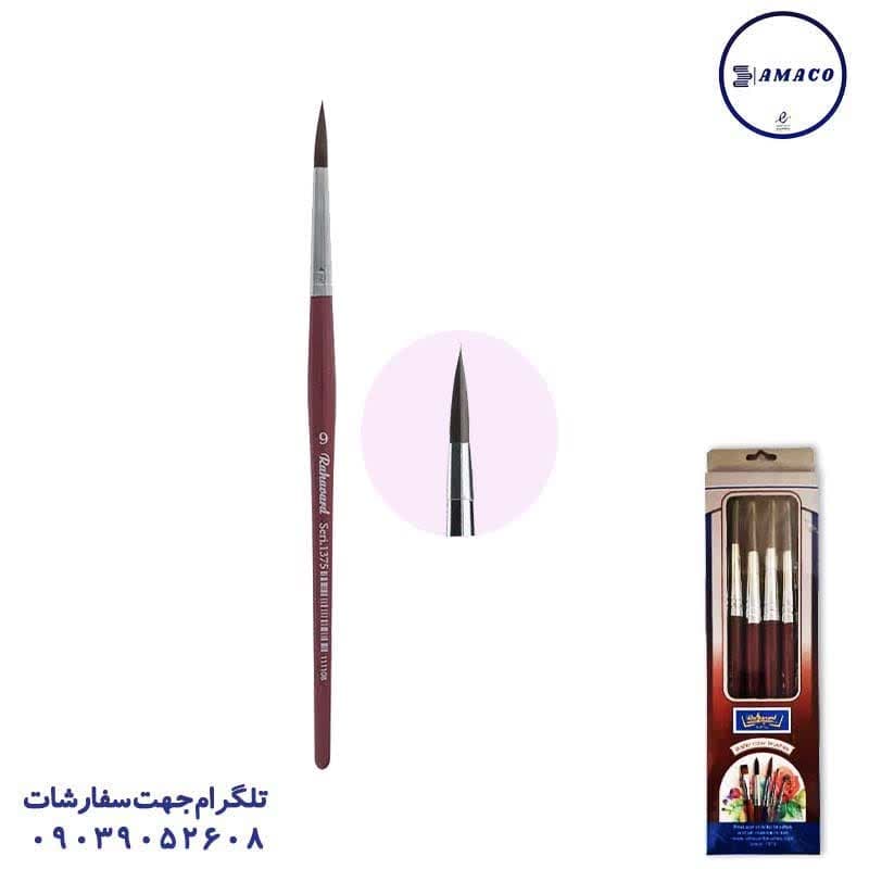 خرید قلم مو دسته قرمز سایز 9 رهاورد عکس لوازم هنری قلم مو دسته قرمز سایز 9 رهاورد