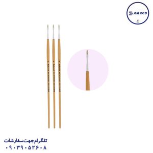 عکس لوازم هنری قلم مو دسته کرم سایز 0 رهاورد