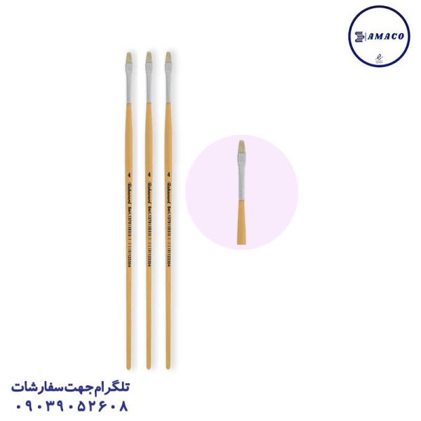 عکس لوازم هنری قلم مو دسته کرم سایز 4 رهاورد