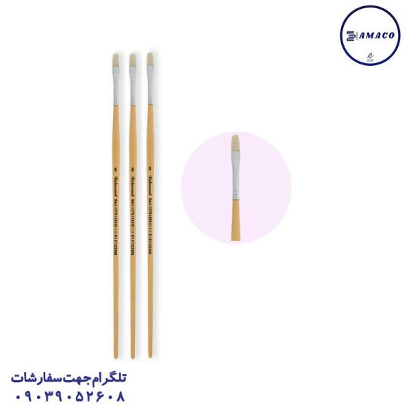 عکس لوازم هنری قلم مو دسته کرم سایز 6 رهاورد