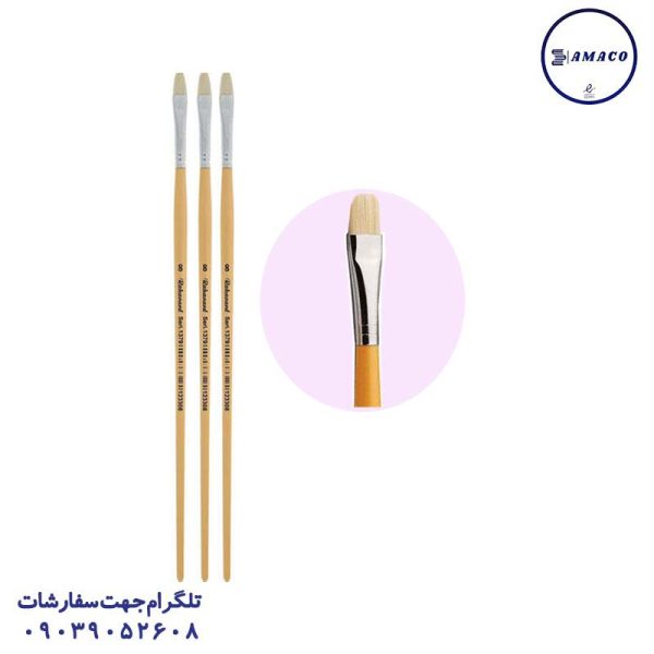 عکس لوازم هنری قلم مو دسته کرم سایز 8 رهاورد