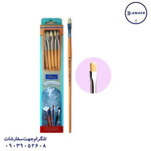 عکس لوازم هنری قلم مو دسته کرم سایز 10 رهاورد