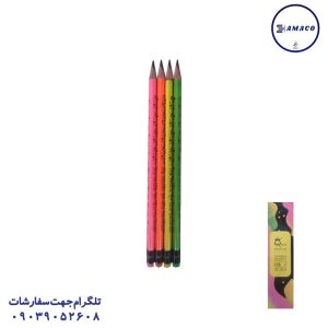 عکس نوشت افزار مداد مشکی چوب سفید ام کیو