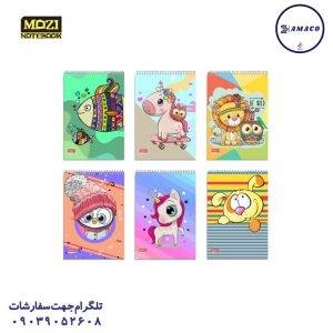 عکس دفتر سایز رحلی A4 دفتر 80 نقاشی رحلی گلاسه بالابازشو (25) موزی