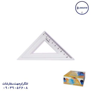 عکس لوازم ریاضی گونیا طلقی 45 درجه کوچک (36) صریر