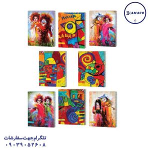 عکس انواع دفتر دفتر 100 کلاسیک فنری کد 21 عرش