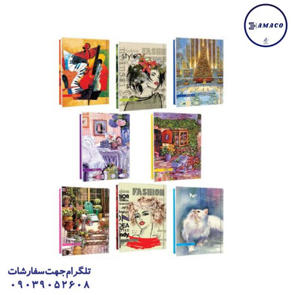 عکس انواع دفتر دفتر 100 کلاسیک جلد سخت ته دوخت کد 11 عرش