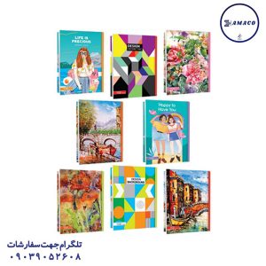 عکس دفترچه یادداشت رقعی جلد سخت 100 برگ کد 165 عرش