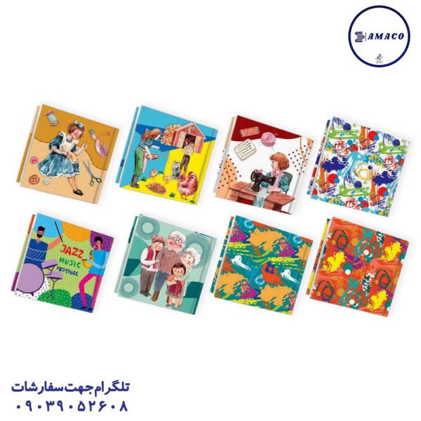 عکس دفترچه یادداشت خشتی 12*12 جلد سخت کد 168 عرش