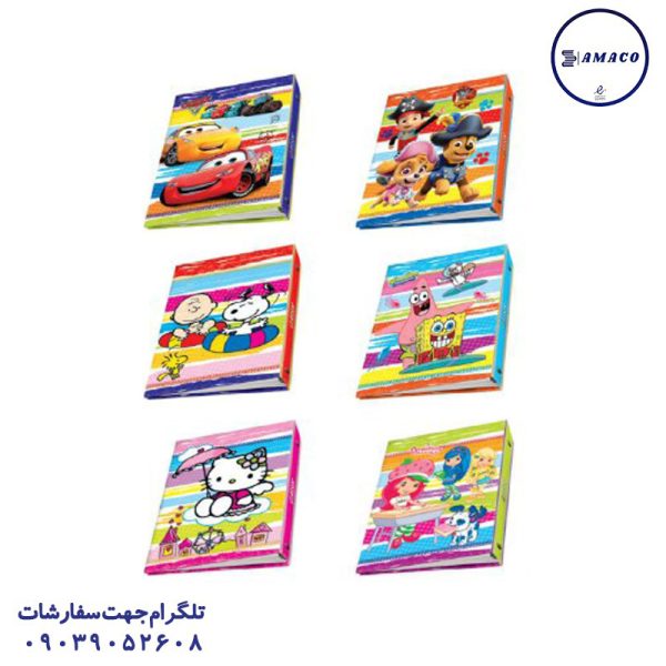 عکس دفتر کلاسوری کلاسور 100 قفل فلز فانتزی کد 63 عرش