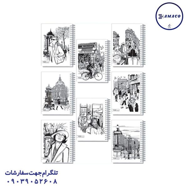 عکس دفترچه یادداشت 1.8 120 میکرون کد 185 عرش