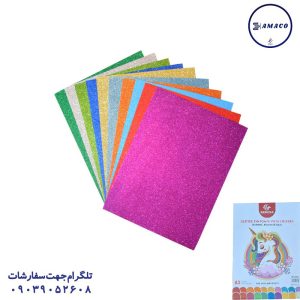 عکس کاغذو مقوا و فوم فوم اکلیلی چسبی 20 رنگ A4 برسا