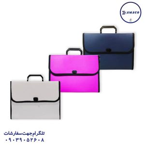 عکس کیف اکسپندینگ قفل دار دسته دار متالیک  0575 سهند