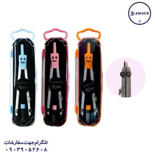 عکس لوازم ریاضی پرگار فلزی نوکی 9009 کیکو