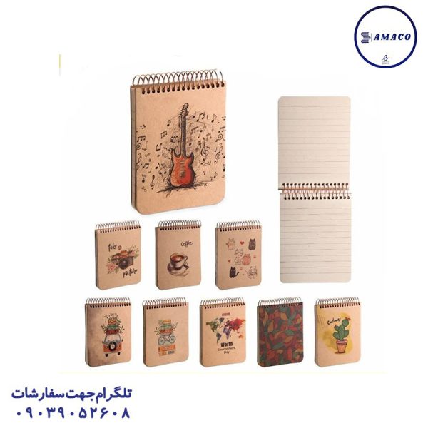 عکس دفترچه یادداشت1.12 کرافت جلد سخت  207 سویل