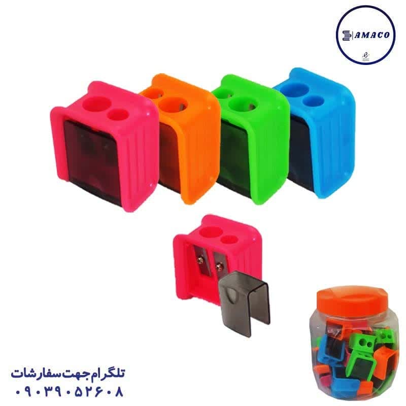 خرید تراش مخزن دار 2 تیغ مکعبی (36) اوجیسون عکس مداد تراش تراش مخزن دار 2 تیغ مکعبی (36) اوجیسون