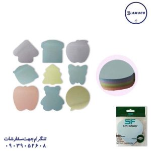 عکس کاغذ یادداشت چسب دار ( استیکر ) نوت موراندی اشکال کد 318 اس اف