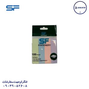 عکس کاغذ یادداشت چسب دار ( استیکر ) نوت 4 ردیفه موراندی کد 319 اس اف